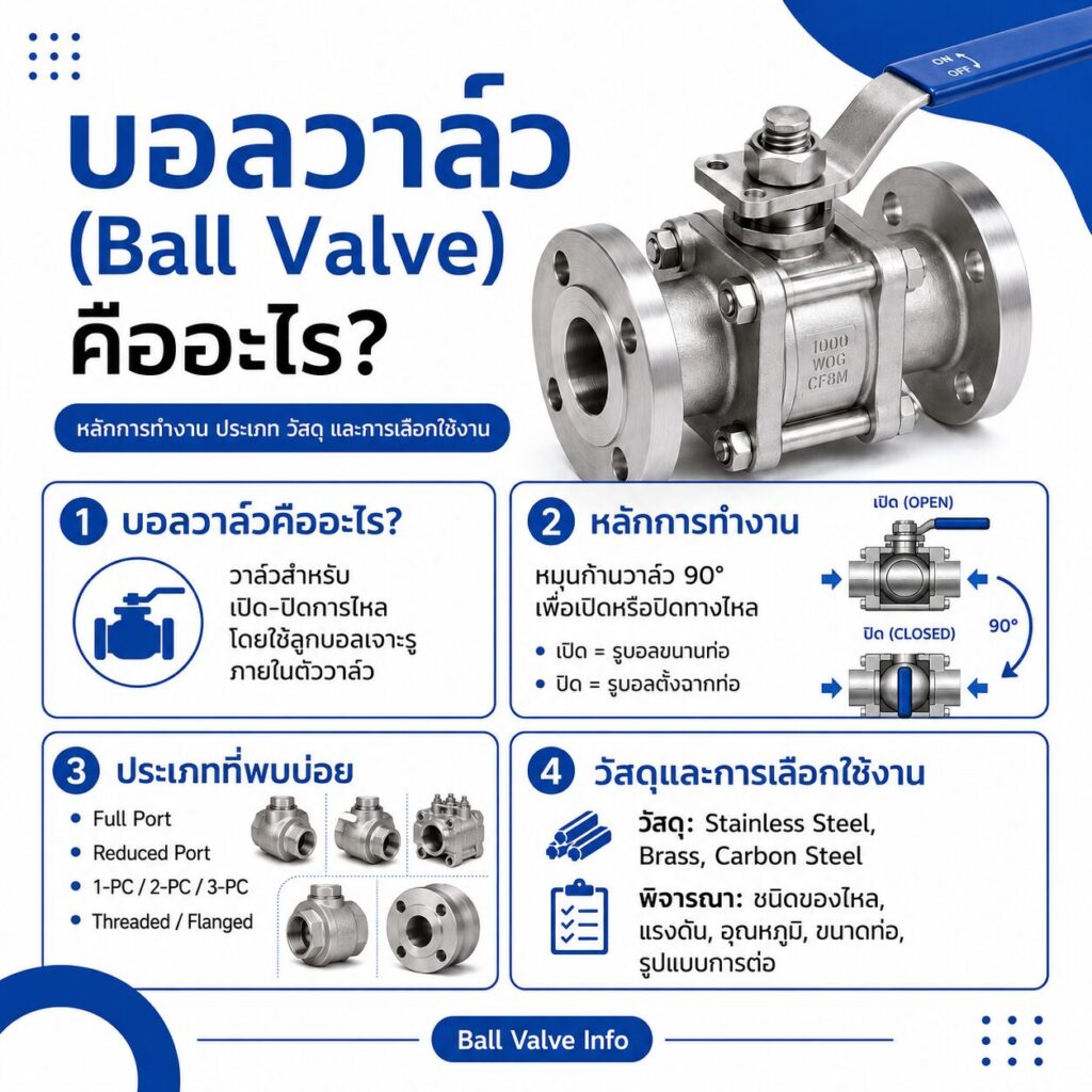 บอลวาล์ว (Ball Valve) คืออะไร