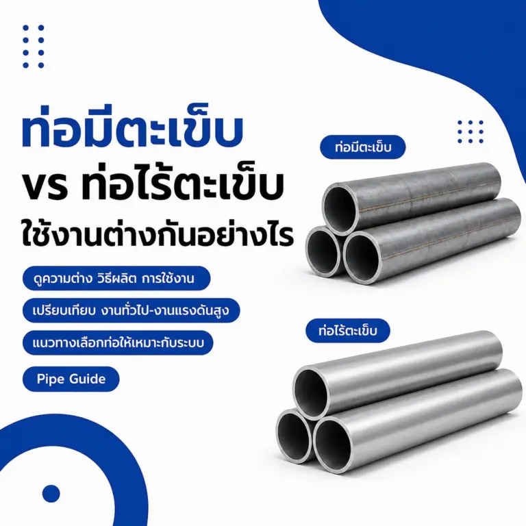 ท่อมีตะเข็บ vs ท่อไร้ตะเข็บ ใช้งานต่างกันอย่างไร
