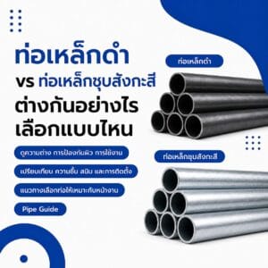ท่อเหล็กดำ vs ท่อเหล็กชุบสังกะสี ต่างกันอย่างไร เลือกแบบไหน