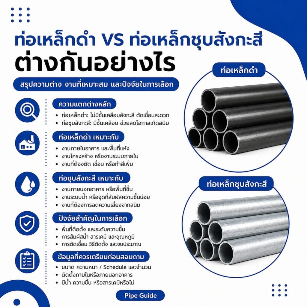 ท่อเหล็กดำ, ท่อเหล็กชุบสังกะสี